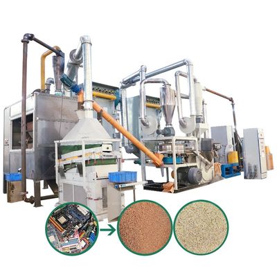 PLC-kerncomponenten die worden gebruikt in een koperrecyclinginstallatie voor het recyclen van PCB-afval
