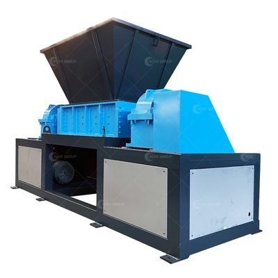 PLC-gecontroleerde dubbele schacht shredder voor houten doos karton papier plastic recycling