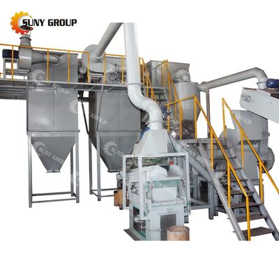 PLC PC Touch Screen Controlled Scrap Battery Cathode Anode Separation Line bij Warm