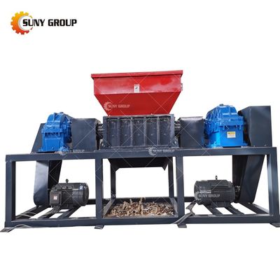 15000W dubbele schacht versnipper voor afval kleine schrootbanden plastic industriële aluminium blik