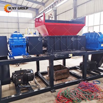 800-5000 kg/h capaciteit Schroot metaal dubbele schacht versnipper met aanpasbare messen