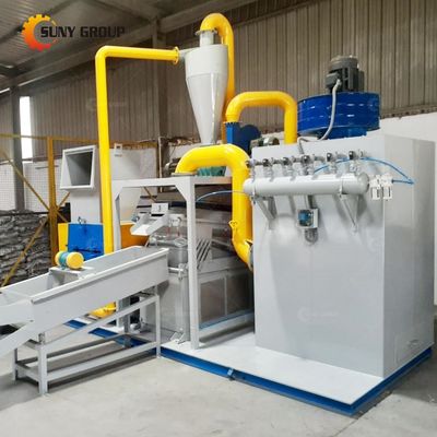 Kabelrecyclinginstallatie met granulatie-machines voor koperdraad en een vermogen van 28 kW