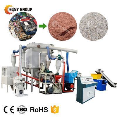 200-1000 kg/uur Capaciteit PCB-schrootmachines voor het slijpen van koper voor het recyclen van e-afval