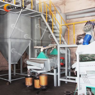 PLC PC Touch Screen Controlled Scrap Battery Cathode Anode Separation Line bij Warm