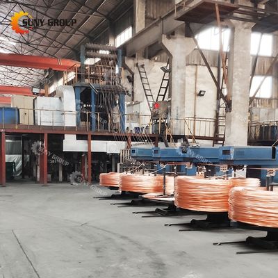 Continu opwaarts gietmachine voor 1000 ton afval koperdraad koperstaaf recycling