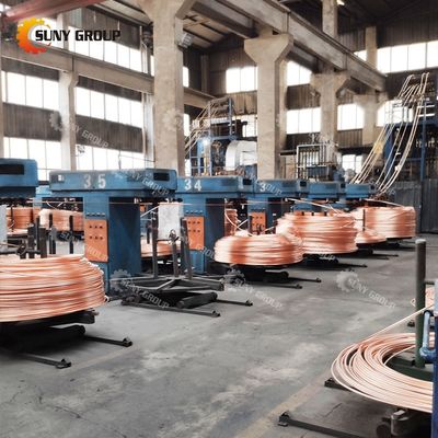 Continu opwaarts gietmachine voor 1000 ton afval koperdraad koperstaaf recycling