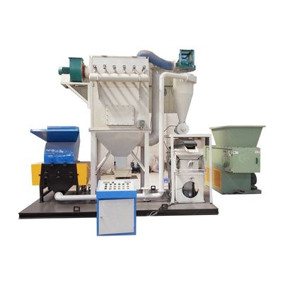 Kabelrecyclinginstallatie met granulatie-machines voor koperdraad en een vermogen van 28 kW