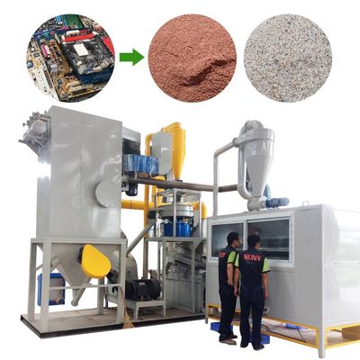Air Flow Separator Raffin Copper Gold Recovery Scarp PCB Recycling Machine met beste
