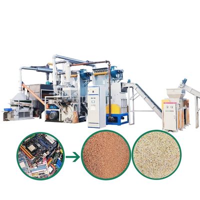 High Purity Copper Waste Circuit Board Recycling Line Voor de specificaties van de klant
