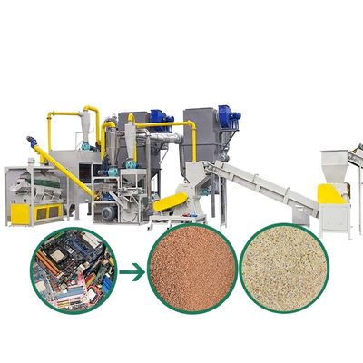 PLC-kerncomponenten die worden gebruikt in een koperrecyclinginstallatie voor het recyclen van PCB-afval