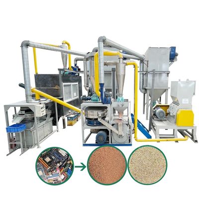 PLC-kerncomponenten die worden gebruikt in een koperrecyclinginstallatie voor het recyclen van PCB-afval