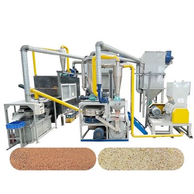 PLC-kerncomponenten die worden gebruikt in een koperrecyclinginstallatie voor het recyclen van PCB-afval