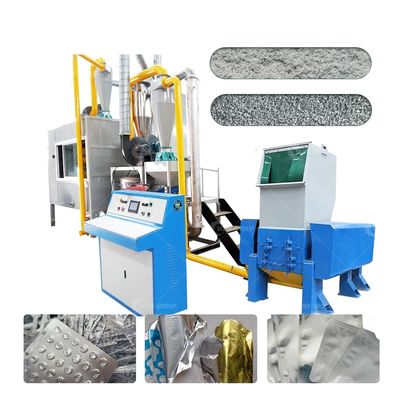 Machine voor het recyclen van aluminium en kunststof met elektrostatische scheider en video-inspectie
