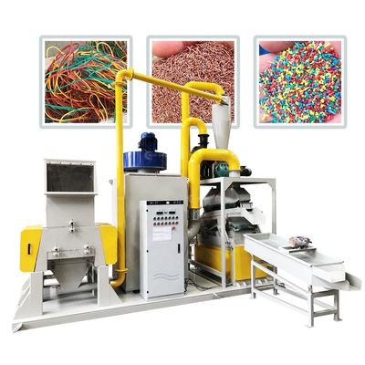 Koperen kabel recycling apparatuur Shredder Granulator Machine met hoge productiviteit