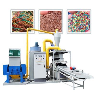 99% sorteringspercentage elektrostatische koperdraadschroot-breker recyclingmachine koperpvc-separatie-installatie