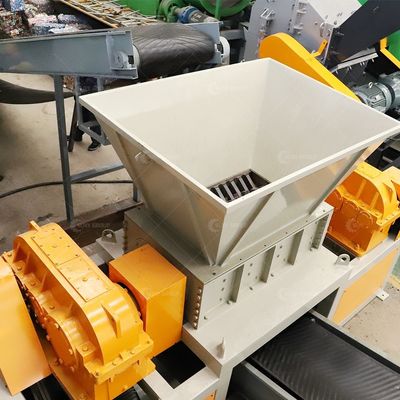 PLC-gecontroleerde dubbele schacht shredder voor houten doos karton papier plastic recycling