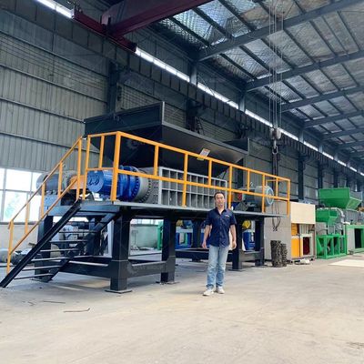 Double Shaft Shredder voor Twin Home Huishoudelijk Keuken Afval Huisdier Pp Pcb Drum Film Fles