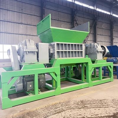 Hoogvermogen 15000W dubbelschacht shredder voor huishoudelijk afval met 9CrSi/D2/SKD-11 messen