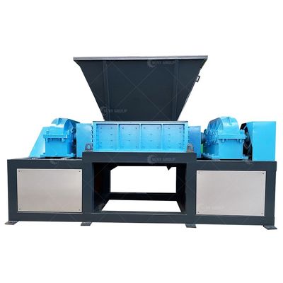 Hoogvermogen 15000W dubbelschacht shredder voor huishoudelijk afval met 9CrSi/D2/SKD-11 messen