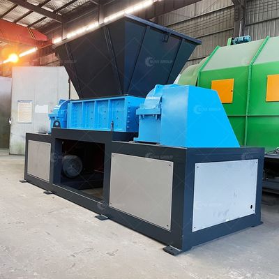Fabriek Dubbele schacht shredder voor harde schijven en metaalschroot in ontwerp